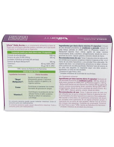 Doble Acción  Envase 30 Cápsulas(15 Tomas) de Biform®