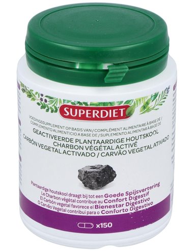 Carbon Vegetal Activado 150Cap. Agbio de Superdiet