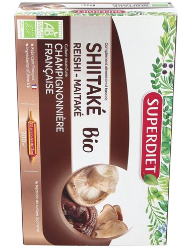 Shitake-Maitake-Reishi Bio 20Amp. de Superdiet