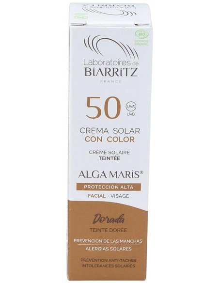 Crema Facial Color Dorado Spf50 50Ml. de Alga Maris - Lab. Biarritz