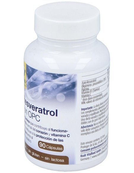 Resveratrol Con Opc 90Cap. Sg Vegan de Raab Vitalfood