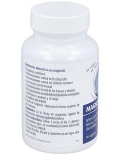 Magnesio citrato, 90 cápsulas de Raab Vitalfood