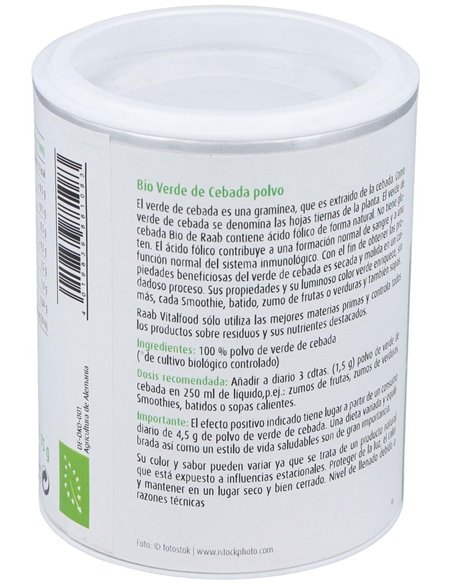Verde De Cebada Polvo 75Gr. Bio Sg Vegan de Raab Vitalfood
