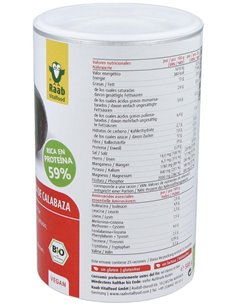 Proteína Pipa de calabaza polvo bio, bote 500g de Raab Vitalfood