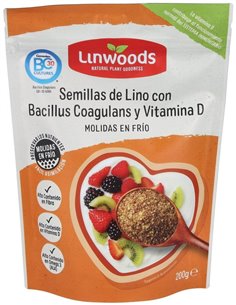 Semillas de Lino Molidas con Bacillus Coagulans y Vitamina D de Linwoods