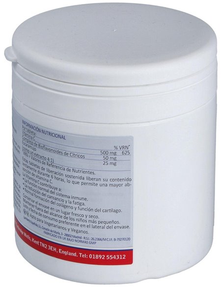 Vitamina C 500 mg + Bioflavonoides Time Release 250 Tabs. de Lamberts