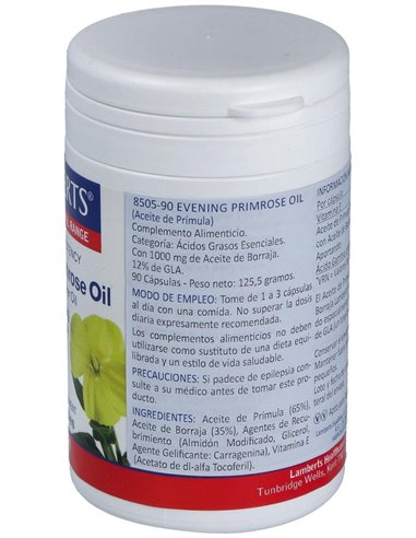 Aceite de Prímula y Borraja 1000 mg 90 Caps. de Lamberts