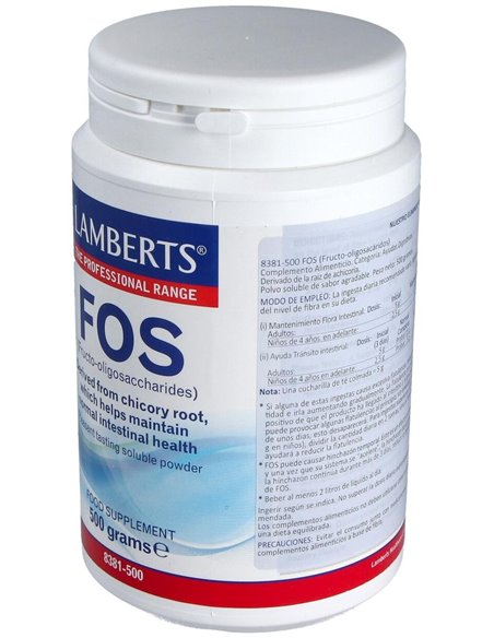 FOS® (Fructo-Oligosacáridos en polvo) 500 g de Lamberts