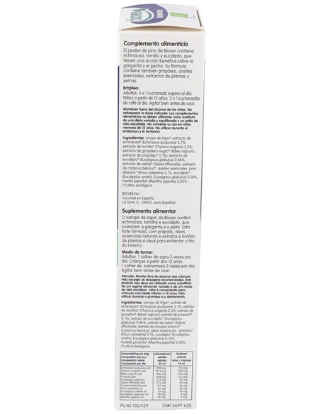 Jarabe De Pino 250Ml. Bio de Biover