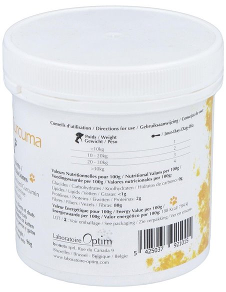 Optim Curcuma Cats & Dogs Polvo 96Gr. de Optim Laboratoire