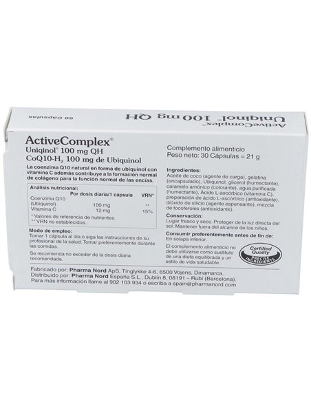 Activecomplex Q10 Ubiqinol 60Cap. de Pharma Nord