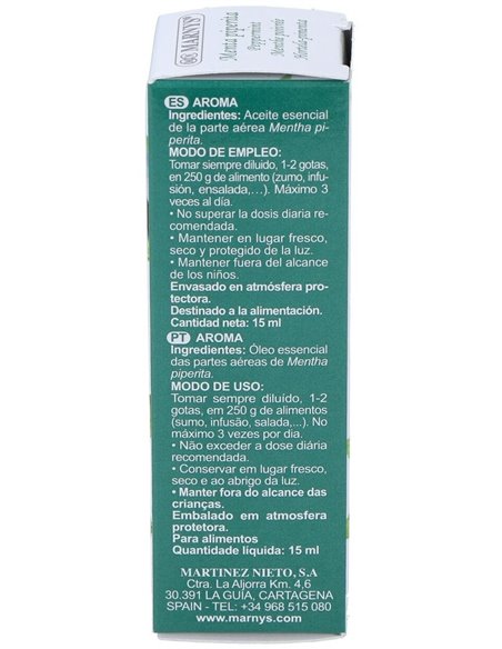 Menta Piperita Aceite Esencial Alimentario 15Ml. de Marnys