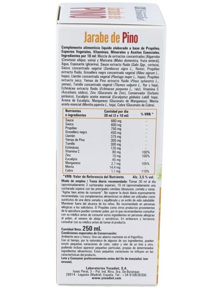 Pino-Protect Jarabe 0% Azúcar 250 Ml de Ynsadiet