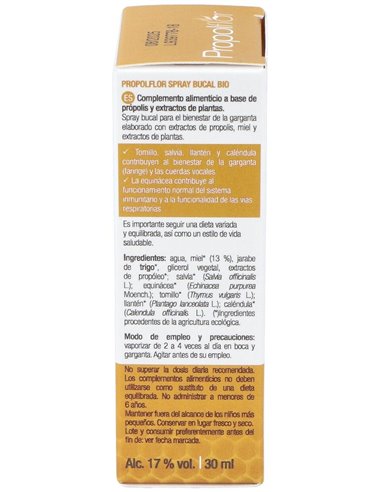 Propolflor Spray 30Ml. Bio de Santiveri
