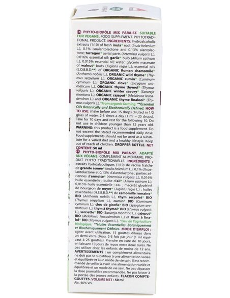 Phyto-Bipole Mix-Para-St (Intestinal) 50Ml. de Phytobiopole