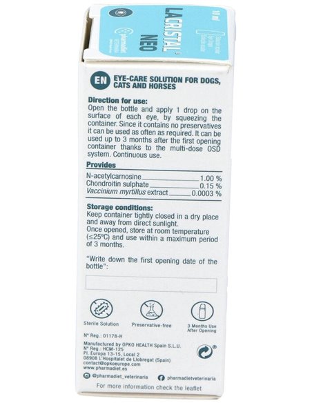 Lacristal Neo 10Ml de Opko Pharmadiet Vet