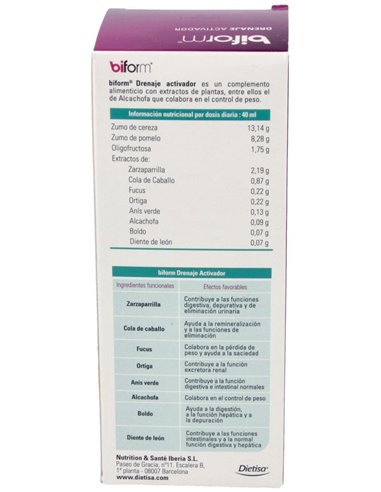 Drenaje Activador  250 Ml   Envase 250 Ml(7 Días) de Biform®