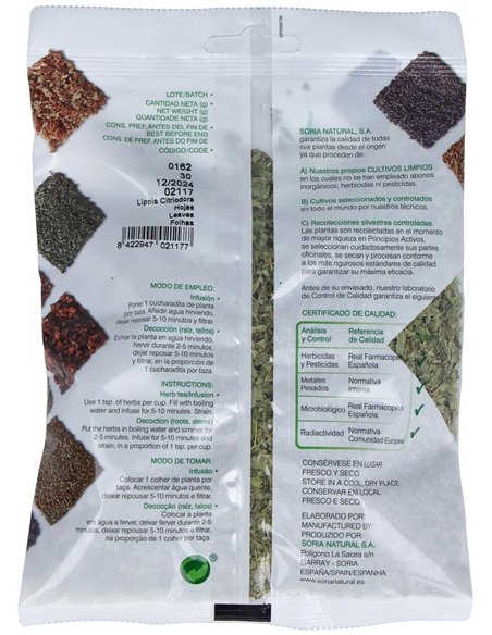 Hierba Luisa Bolsa 30Gr. de Soria Natural