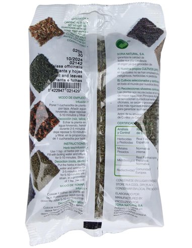 Melisa Bolsa 30Gr. de Soria Natural