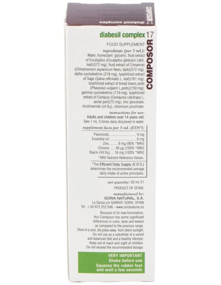 Composor 17 Diabesil Complex Xxi 50Ml. de Soria Natural