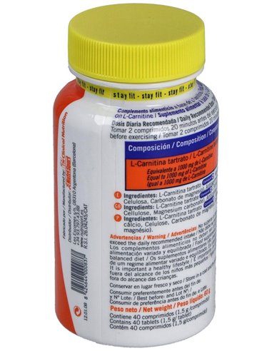 Carnitina 500 Fat Burner 40Comp de Nutrisport