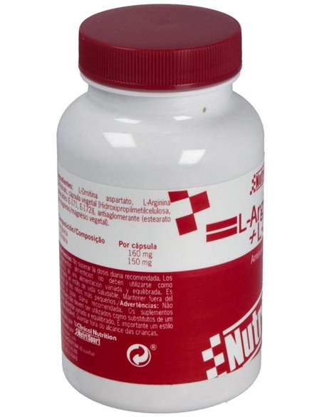L-Arginina L-Ornitina 500Mg. 100Cap. de Nutrisport