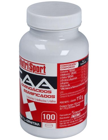 Aminoacidos Ramificados 1Gr Bcaa 100Comp de Nutrisport