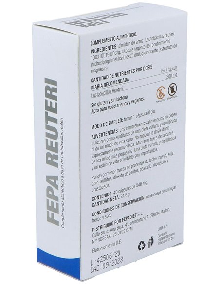 Fepa-Reuteri 40Cap. de Fepadiet