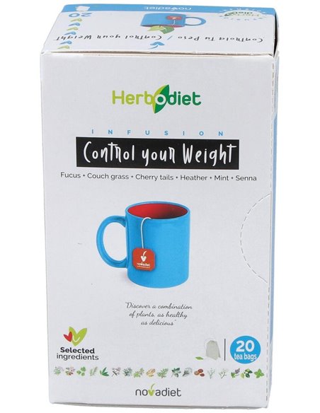 Herbodiet Controla Tu Peso Envase de 20 bolsitas filtro de 1,5 g. de Novadiet