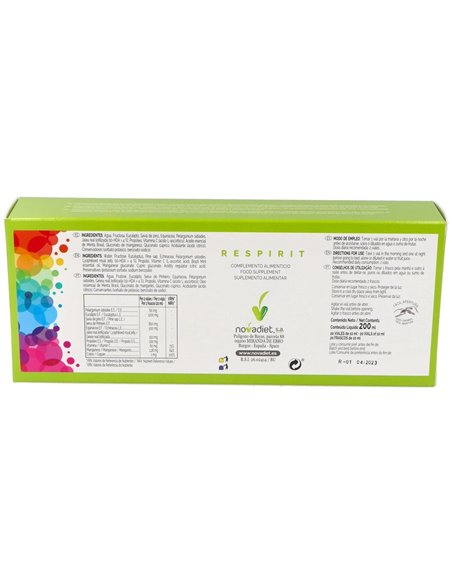 Respirit Envase de 20 viales de 10 ml. de Novadiet