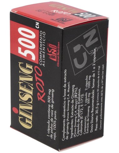 Ginseng Rojo 500Mg. 50Cap. de Cn Clinical Nutrition
