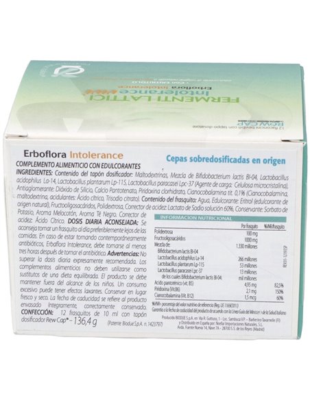 Erboflora Intolerance 12Amp. de Noefar