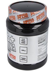 Bcaa+Glutamina Sabor Fresa 600Gr. Extreme Purity de Mega Plus