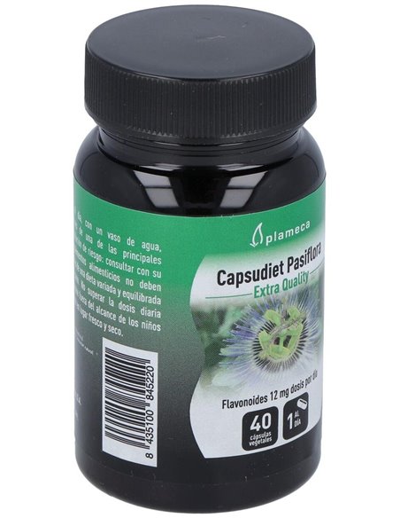 Capsudiet Pasiflora 40 Cápsulas Vegetales de Plameca