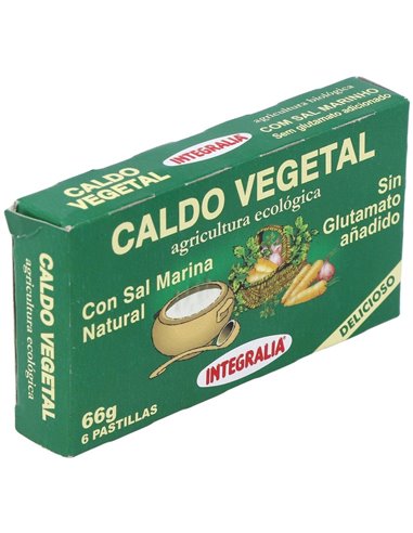 Caldo Vegetal Eco Con Sal Marina Natural 6Pastilla de Integralia