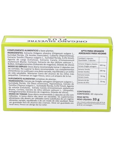 Oregano Silvestre Plus 60Cap. de Integralia
