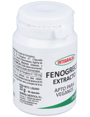 Fenogreco Extracto 60Cap. de Integralia