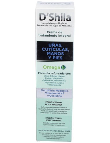 Crema Manos Y Uñas Omega-6 Con Dosificador 250Ml. de Dshila