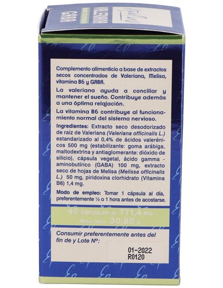 Valeriana Con Gaba 40Cap. Estado Puro de Tongil