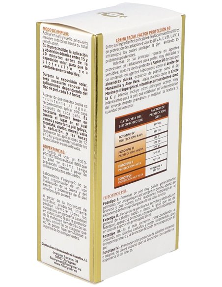 Crema Solar Facial Spf-50 Tubo de Fleurymer