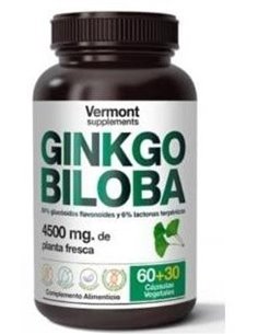 Ginkgo Biloba 60+30Vcap. de Vermont Supplements