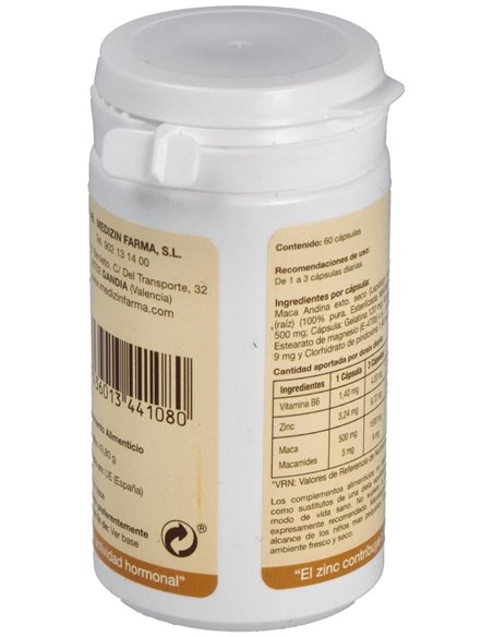 Maca Andina 100% Pura 60 Cap. de Fharmocat
