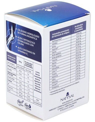 Colageno Hidrolizado Con Silicio Y Vit. D3 60Comp. de Natysal