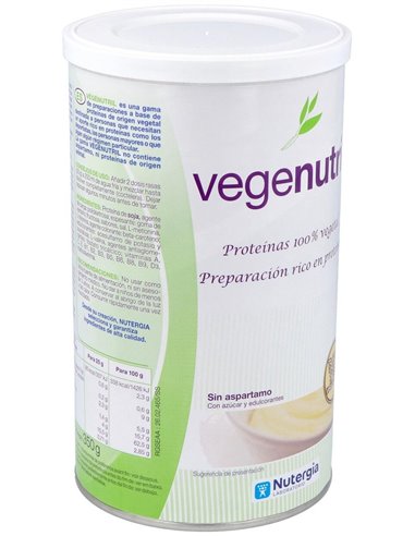 Vegenutril Vainilla Bote 300Gr. de Nutergia