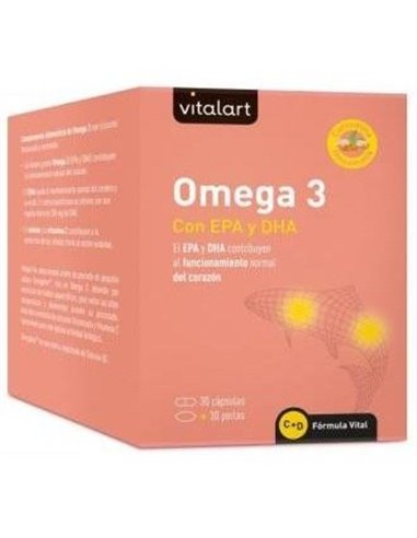 Vitalart Omega 3 30 Cáps. + 30 Perlas de Vitalart