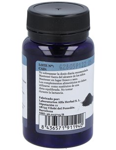 Carbon Vegetal Activado 60Cap. Vegan de Alfa Herbal