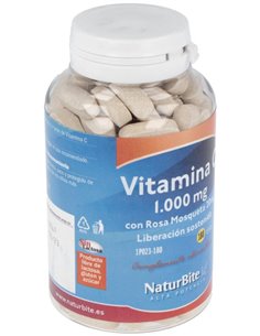 Vitamina C 1000Mg.Con Rosa Mosqueta 20Mg. 180Comp. de Naturbite