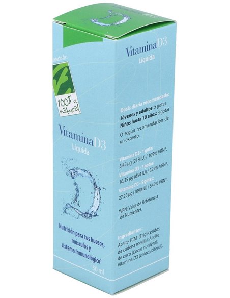 Vitamina D3 Liquida 50Ml. de Cien Por Cien Natural