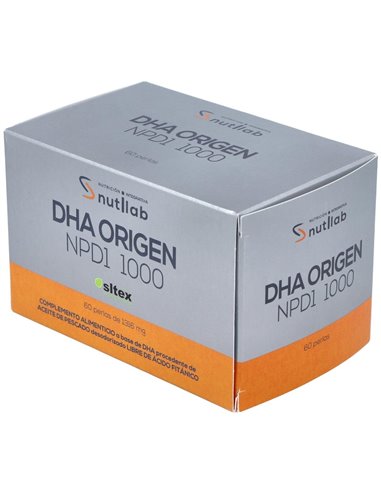Dha Origen Npd1 1000 Blister 60Perlas. de Nutilab