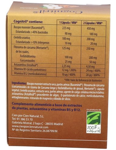 Cognitril 60Cap. de Cien Por Cien Natural